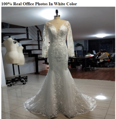 HW277 New style long sleeves mermaid Wedding Dress