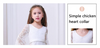 FG204 Lace Flare sleeve Flower Girl Dresses (White/Off-white)