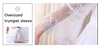 FG204 Lace Flare sleeve Flower Girl Dresses (White/Off-white)