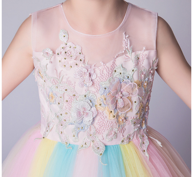 FG23 Flower Rainbow Dress for Birthday Party