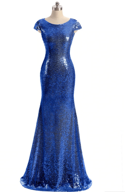 BH58 Plus size Sequin Mermaid Bridesmaid Dresses (7 Colors)