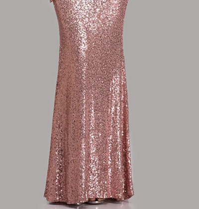 PP222 Deep V-neck long sleeve Sequin Evening Dresses(6 Colors)