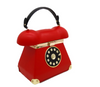CB117 Vintage Telephone Shaped Prom Bags (Black/Red)