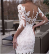 SS75 Lace Half Sleeves Mini Bridal Gowns