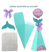 DIY129 : 10pcs Mermaid tail candy Boxes for Little Mermaid Theme Party Supplies