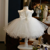 FG208 White flower tutu infant girl dresses( 1-6 yrs)
