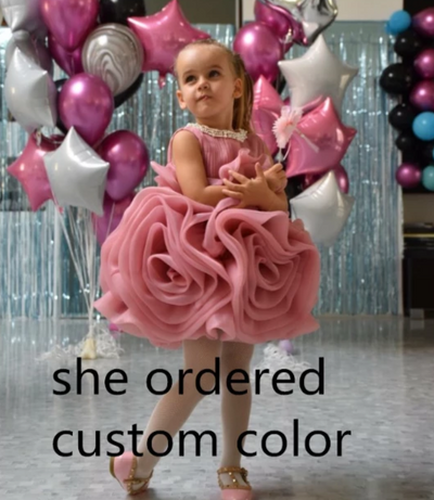 FG209 Puffy Ruffles ball gown Baby Girl outfits