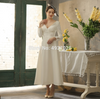 SS122 Real Sample Photo Vintage Simple Tea-Length Wedding Dress