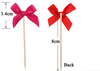 DIY39 : 20pcs/pack Ribbon Bow Cupcake Topper(6 Colors)