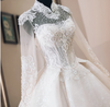 HW76 Luxury high neck beading long sleeve Wedding Dresses