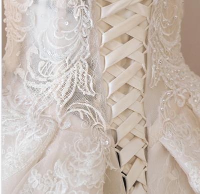 HW76 Luxury high neck beading long sleeve Wedding Dresses