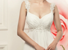 CW124  Simple Spaghetti Strap Boho Wedding Dress