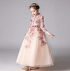 FG350 : Luxury 2 Styles Pink flower embroidery Girl Pageant Dresses