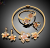 BJ103 Big Flower shape jewelry sets( Necklace,Earring,Ring,Bracelet)
