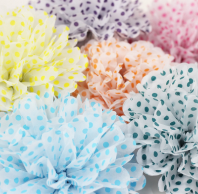 DIY293 : 6pcs/lot Pom Pom paper for Party decoration (20 Colors)
