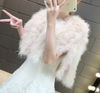 WJ21 Ostrich Feather Bridal Wraps (Khaki/White)