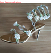 BS128 Custom colors Gladiator Bridal shoes with flowers
