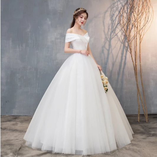 CW252 Cheap Simple Off The Shoulder Wedding Dresses - Nirvanafourteen