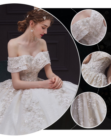 HW298 Sweetheart Beading Lace Up Ball Gown Bridal Dress