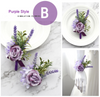 GM10 : 6 Styles of matching purple flower Brooches & wrists