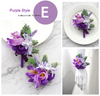 GM10 : 6 Styles of matching purple flower Brooches & wrists