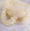 CB228 Faux Fur Pearl Clutch Bags ( 2 Colors )