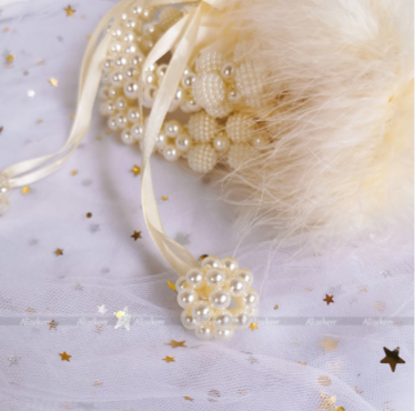 CB228 Faux Fur Pearl Clutch Bags ( 2 Colors )