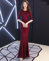 PP331 Classy half sleeves sequined Prom dresses ( 4 Colors)