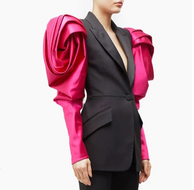 TJ79 Fashion Puff Sleeves women's Blazer