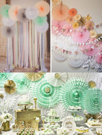 DIY310 : 5pcs/lot Paper wheels Hanging For Wedding & Party decoration