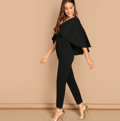 JR44 Chic design Cloak Sleeve Jumpsuit