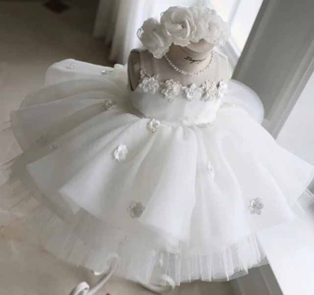 FG216 White Princess Girl Dress - Nirvanafourteen