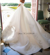 HW224 High quality simple off the shoulder satin Wedding gown with train