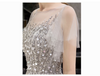 LG389 Luxury Beaded Sequins A-line Grey Evening Dresses