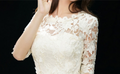 SS138 Champagne High Low Wedding dress