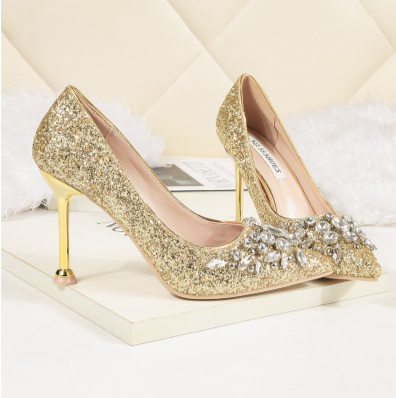 BS136 Elegant Glitter Bridal Heels ( 5 Colors )
