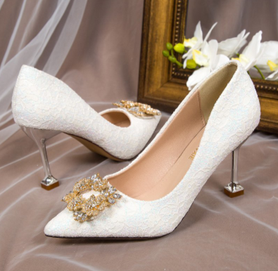 BS137 : 2 Styles Bridal Shoes (White/Pink)
