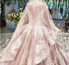 CG100 Fashion Muslim glitter Wedding Gown