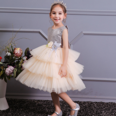 FG374 : 2 Styles Layered Dresses for Girls