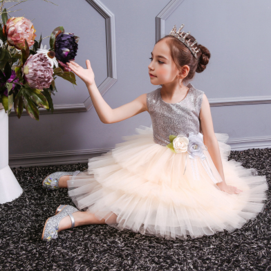 FG374 : 2 Styles Layered Dresses for Girls