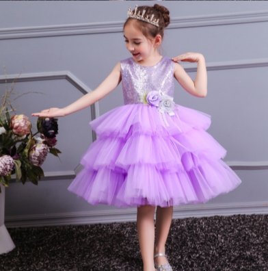 FG374 : 2 Styles Layered Dresses for Girls