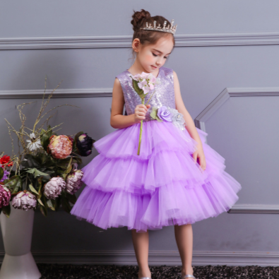 FG374 : 2 Styles Layered Dresses for Girls