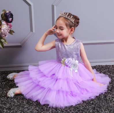 FG374 : 2 Styles Layered Dresses for Girls