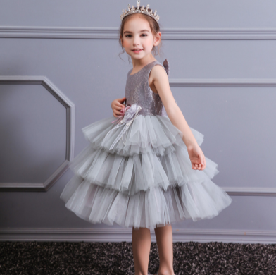 FG374 : 2 Styles Layered Dresses for Girls