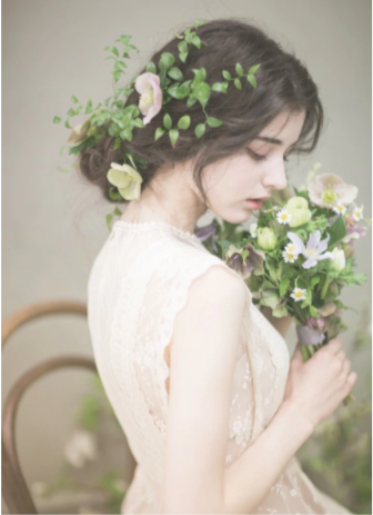 CW359 Real Photo sleeveless Champagne garden Wedding Dress