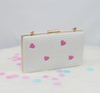 BS142 Lover heart White pearl Bridal Shoes , matching purse