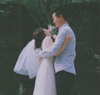 CW359 Real Photo sleeveless Champagne garden Wedding Dress