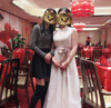 CW359 Real Photo sleeveless Champagne garden Wedding Dress