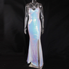 PP379 : 2 style White Shiny Sequined Maxi Dresses