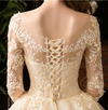 CW255 Vintage cheap full Sleeve Lace Bridal Gown